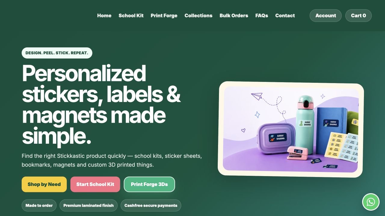 Homepage preview of Stickkastic